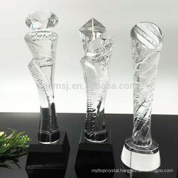 Wholesale high quality cheap custom crystal award trophy